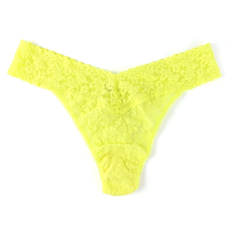 Signature Lace Original Rise Thong | Citrus Fizz Yellow Flowy Lace Dress