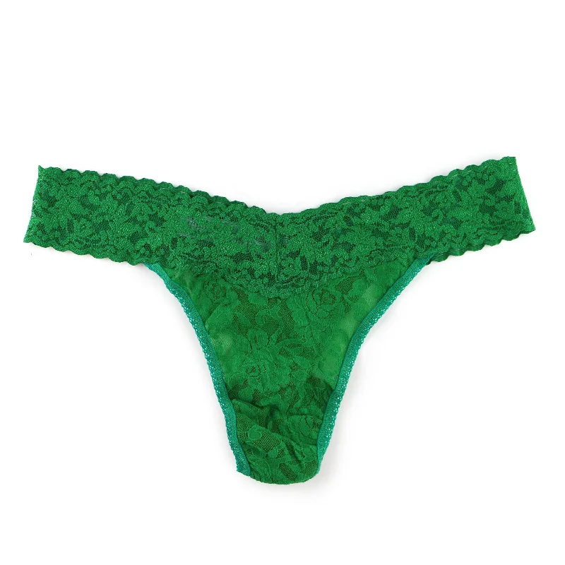 Signature Lace Original Rise Thong | Mistletoe Green Lace Overlay Dress