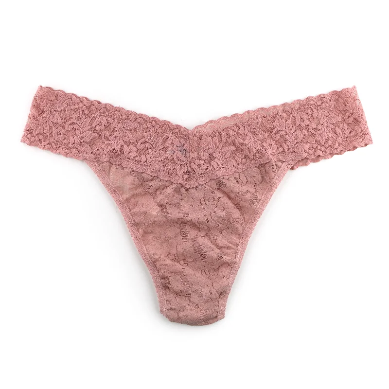 Signature Lace Original Rise Thong | Desert Rose Layered Lace Dress