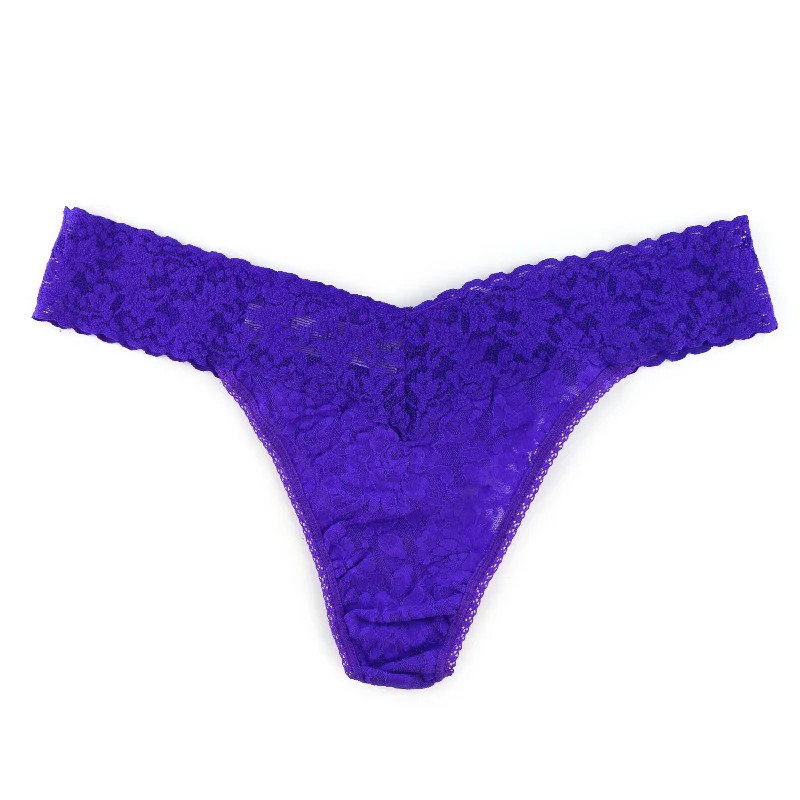 Signature Lace Original Rise Thong | Electric Purple Lace Dress Lace