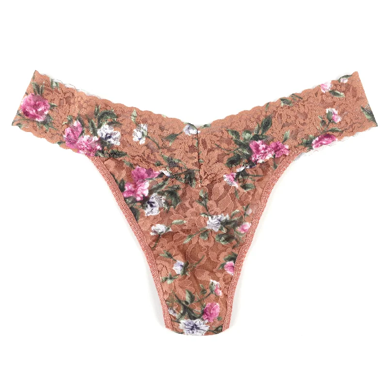 Signature Lace Original Rise Thong | Terracotta Rose Off-shoulder Lace Dress