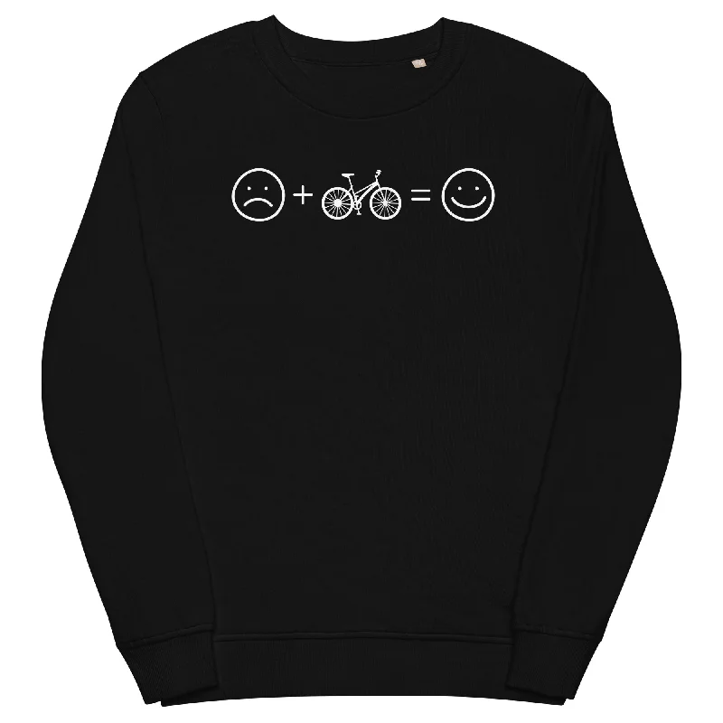 Lächelndes Gesicht und Fahrrad - Unisex Premium Organic Sweatshirt Pullover Hoodie Sweatshirt