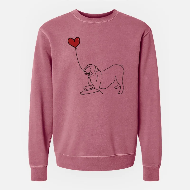 Rottweiler Heart String - Unisex Pigment Dyed Crew Sweatshirt Simple Hoodies for Women