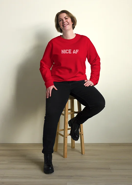 Nice AF Womens Crewneck Sweatshirt Trendy Sweatshirt Hoodie