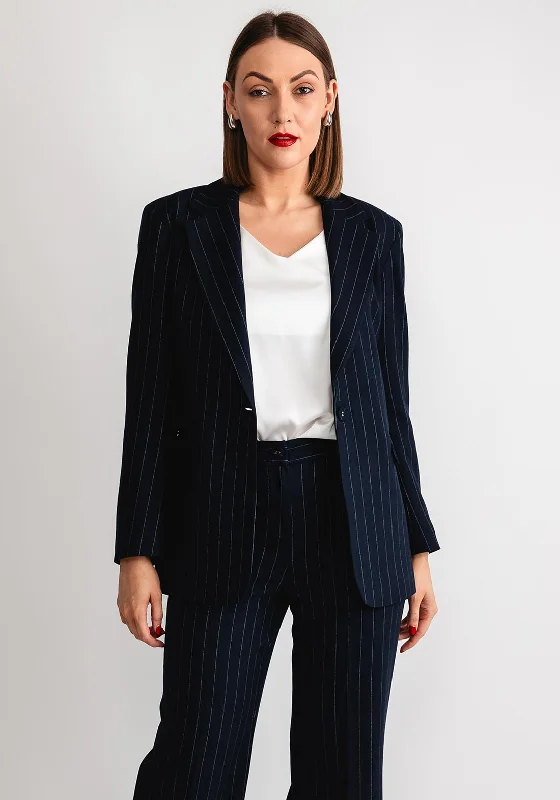 Kate & Pippa Sassari Blazer, Navy Pinstripe Women's fall jackets