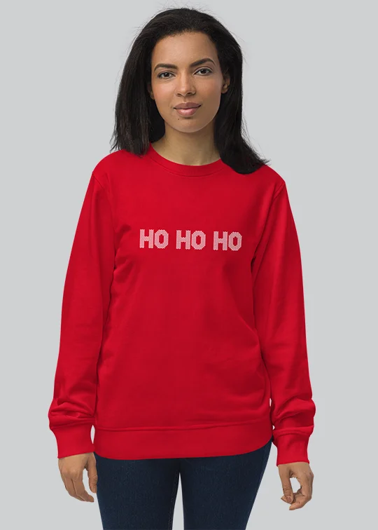 Ho Ho Ho Womens Crewneck Sweatshirt Classic Zip Hoodie