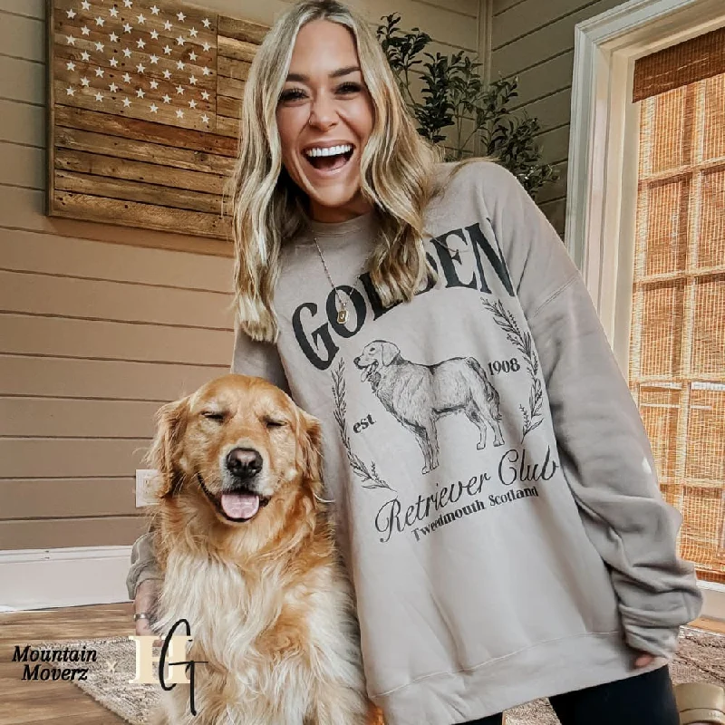 Golden Retriever Club Sweatshirt Casual Sweatshirts for Women