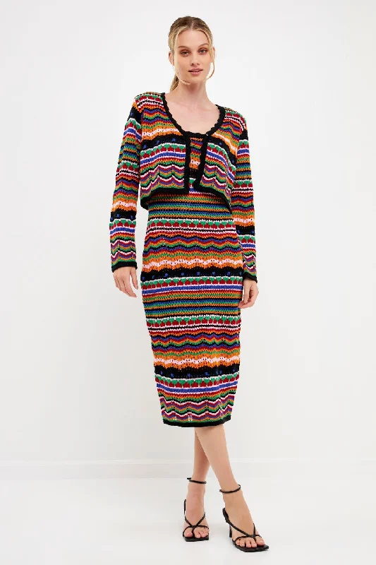 Crochet Knit Cardigan