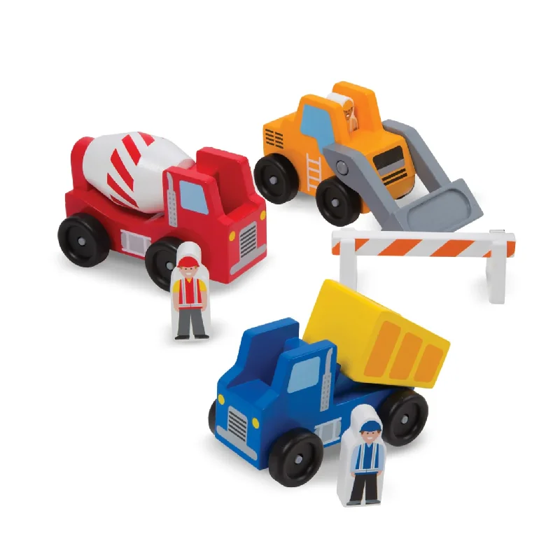 Classic Wooden Construction Vehicle Set - 656