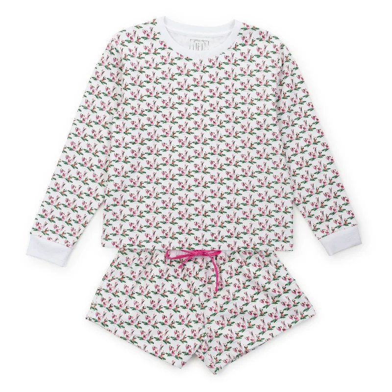 Janann Women's Sweatshirt Short Set - Merry Little Cocktails H&M pajama sets