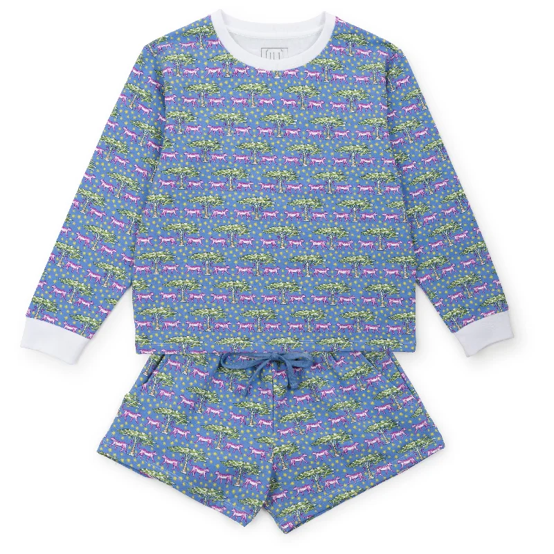 Janann Women's Sweatshirt Short Set - Royal Safari Target pajama sets