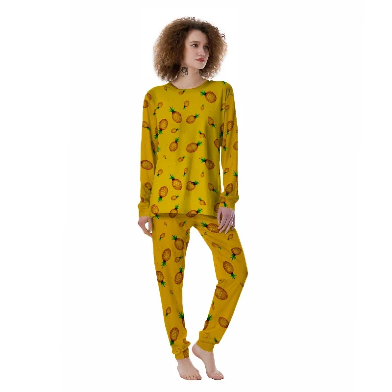 Pineapple Sand Beach Print Pattern Women's Pajamas Camisole pajama sets