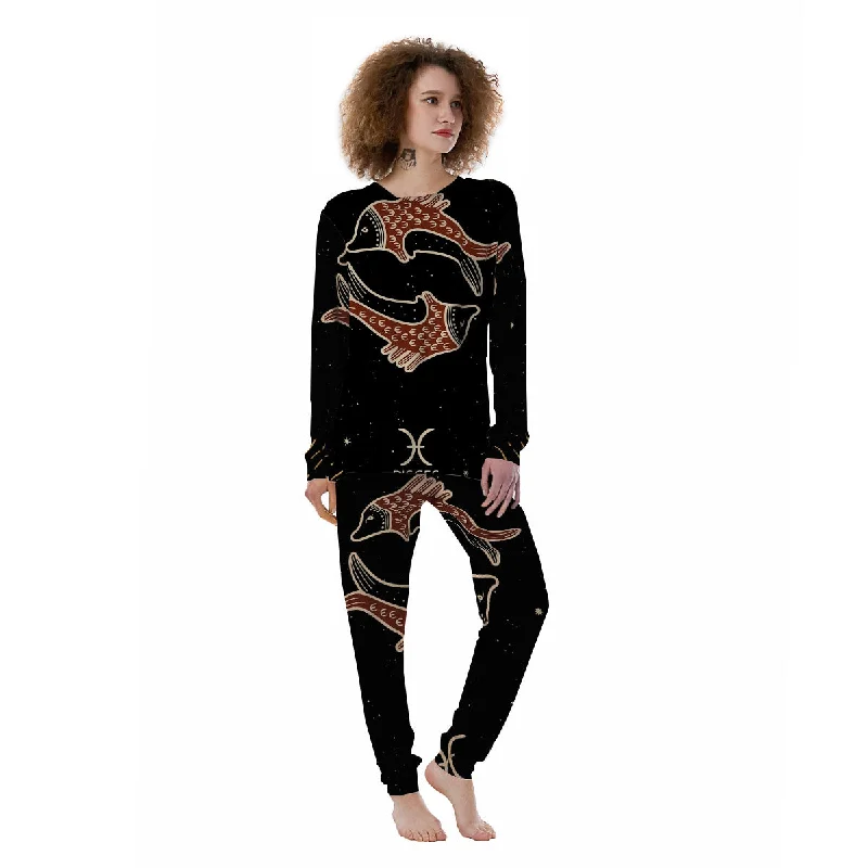 Pisces Constellation Print Women's Pajamas Summer pajama sets