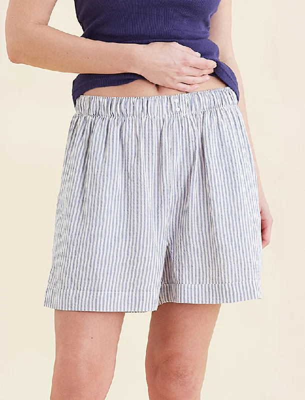 Sabine Seersucker Stripe Boyfriend Short Macy’s pajama sets