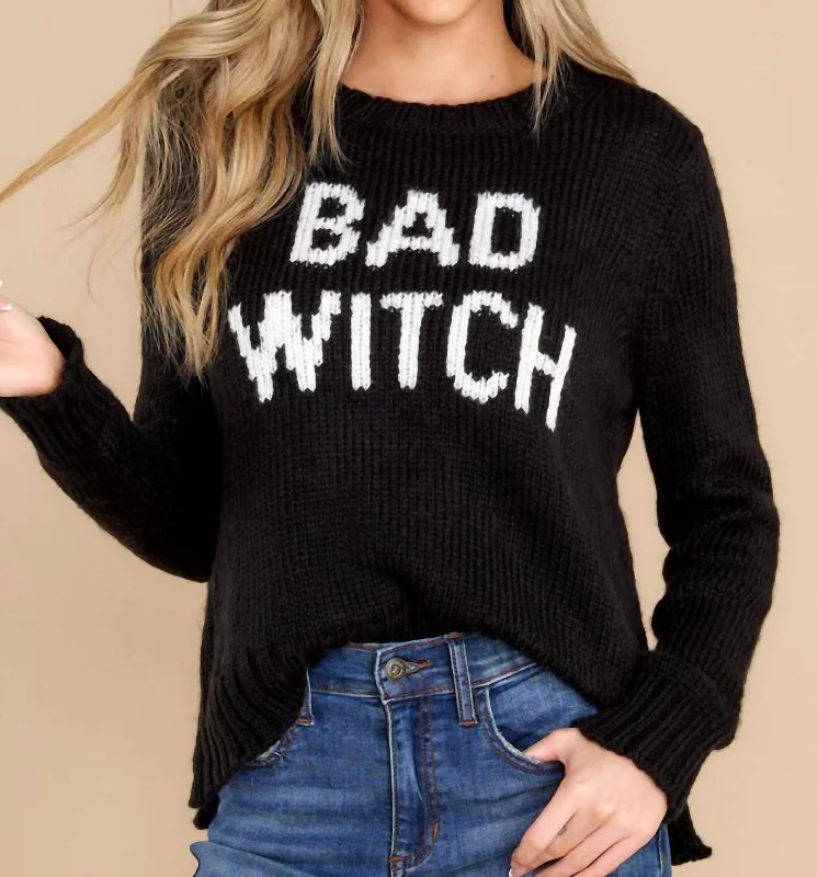 Bad Witch Sweater In Black Cheap sweaters