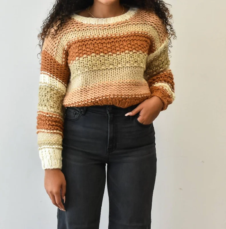 Butter Pecan Sweater In Brick Multi Best sweaters for work