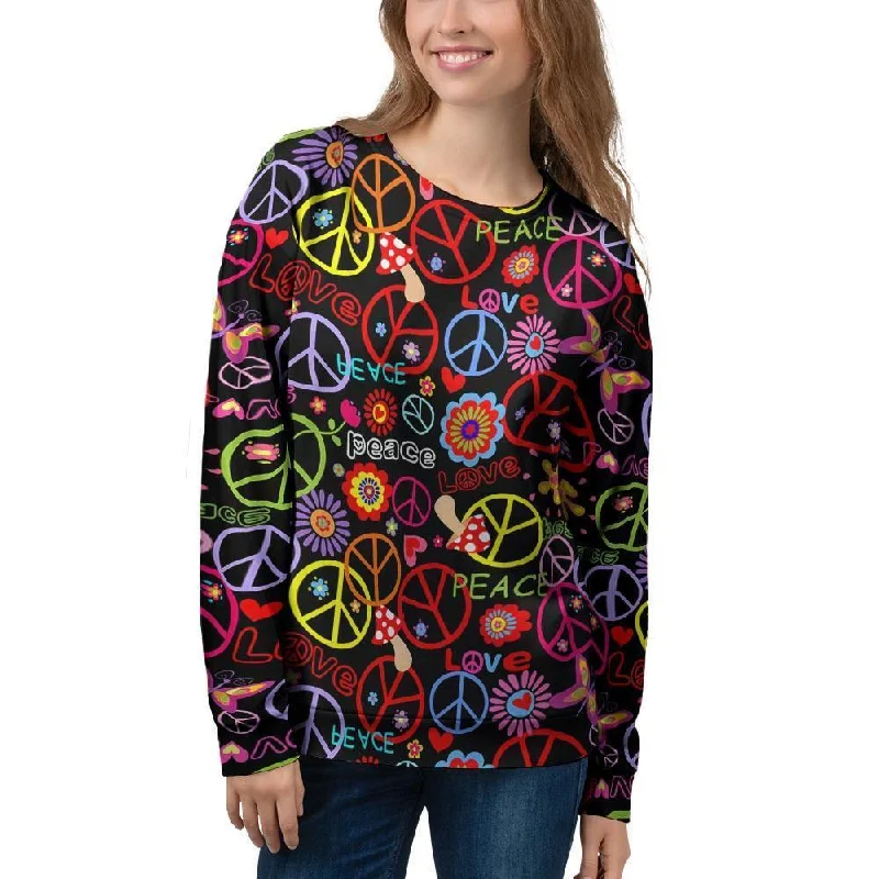 Hippie Peace Sign Women's Sweatshirt Columbia sweaters