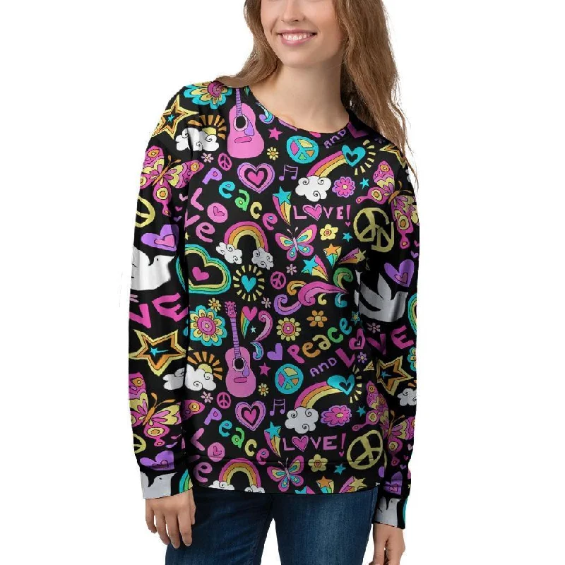 Hippie Retro Women's Sweatshirt Sporty sweaters