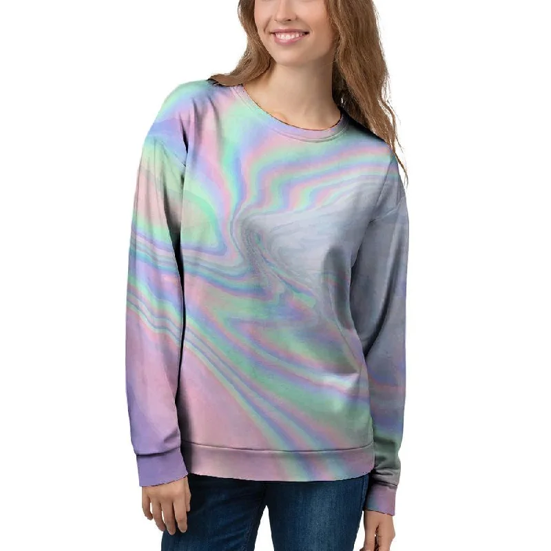 Holographic Abstract Women's Sweatshirt Lightweight sweaters