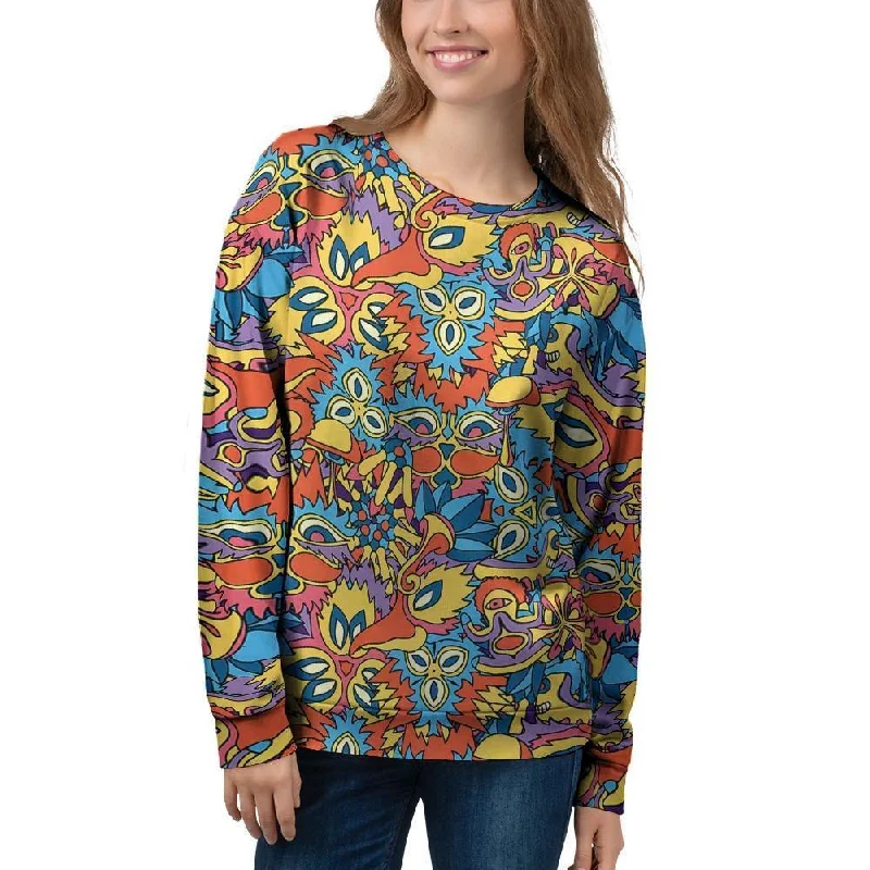 Jungle Hippie Psychedelic Trippy Women's Sweatshirt Best sweaters for casual wear