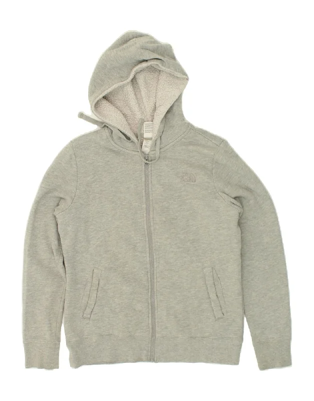 THE NORTH FACE Womens Zip Hoodie Sweater UK 14 Medium Grey Cotton Classic sweaters