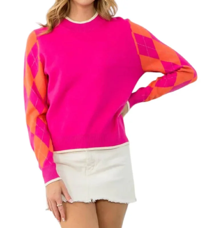 Wide Open Spaces Sweater In Hot Pink Wool sweaters