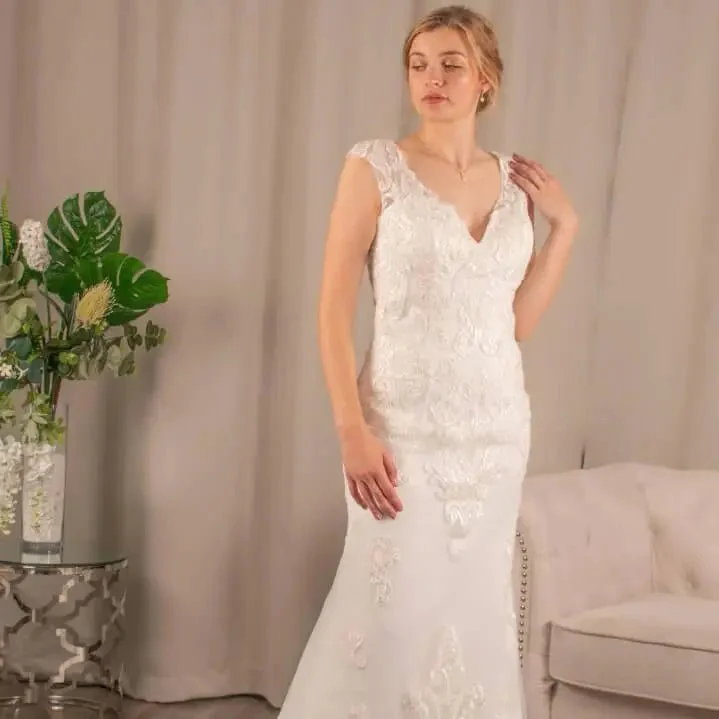 Caroline: Lace Mermaid Bridal Dress Sparkling Wedding Dress