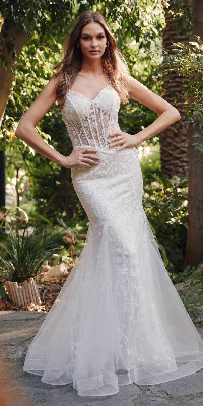 Juliet JT2441SW Long Corset Bodice Embellished Mermaid Wedding Dress Sleeveless Wedding Dress