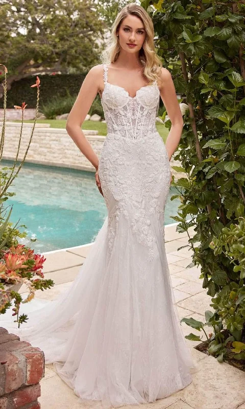 Ladivine CDS432W - Lace Sleeveless Bridal Gown Off-shoulder Bridal Dress