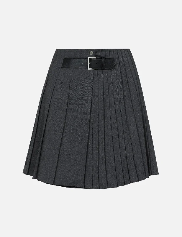 Asymmetric Fashion Fit Pleated Skirt Smocked unclassified skirts