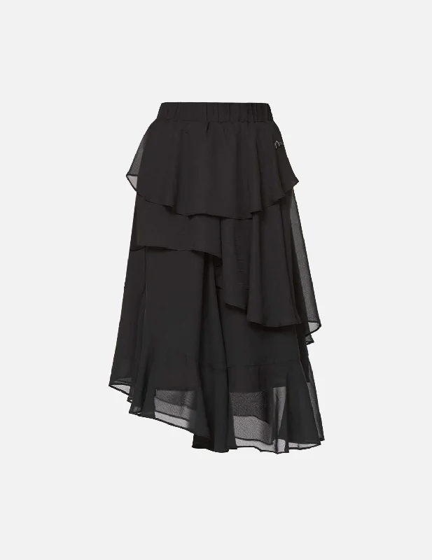 Asymmetric Layered Skirt Flowy unclassified skirts