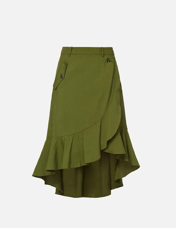 Asymmetric Ruffle Skirt Corset unclassified skirts