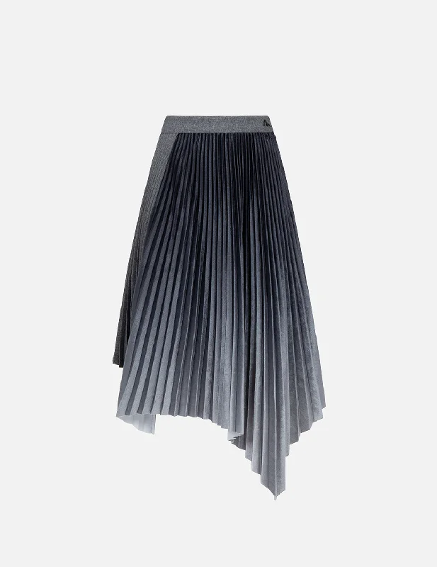 Gradiant Asymmetric Pleated Skirt High-low unclassified skirts