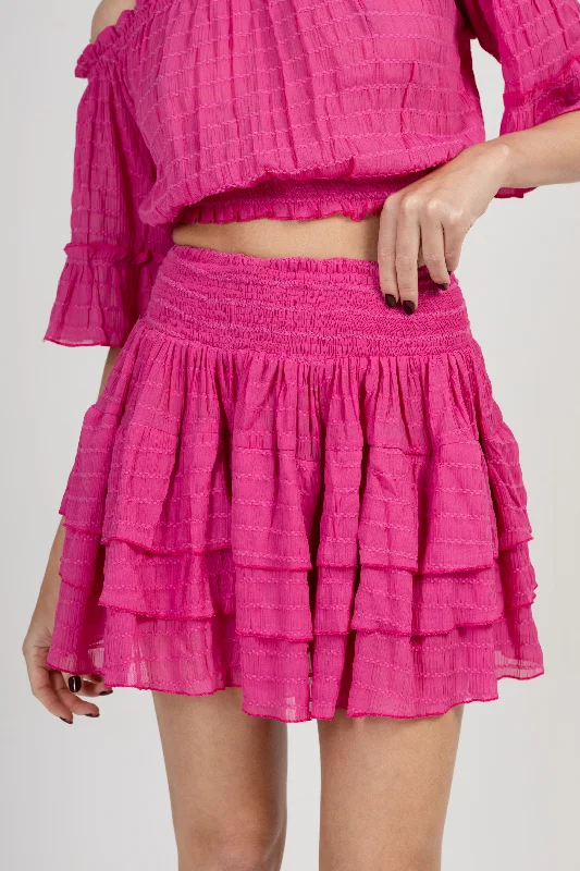 Barbara + Tati Pink Set Color block unclassified skirts