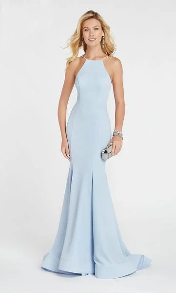 Alyce Paris - 60551 Halter Fitted Glitter Jersey Mermaid Evening Dress Winter party dresses