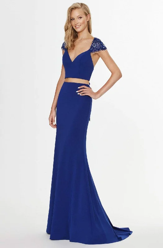 Angela & Alison - 91081 Crystal Embellished Two Piece Gown Comfortable party dresses for all-night wear