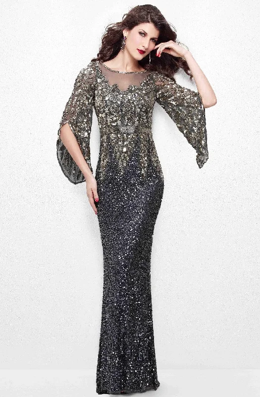 Primavera Couture - Batwing Sleeves Sequined Gown 1424 Fashion Nova party dresses