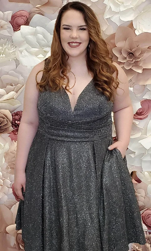 Sydney's Closet SC8108 - Glittered A-Line Cocktail Dress Fashion-forward party dresses