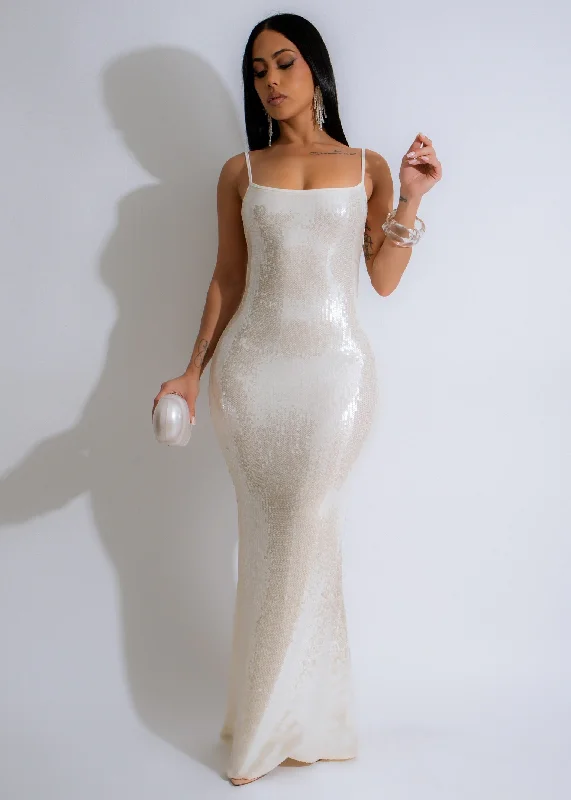 Radiance Slip Sequin Maxi Dress Nude Hot new arrivals in maxi dresses