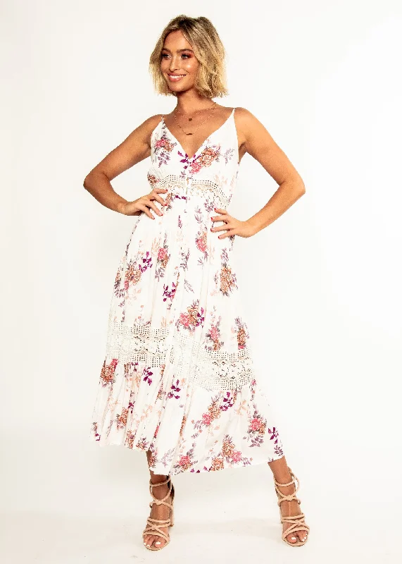 About The Weekend Midi Dress - Floral Bliss A-line midi dresses