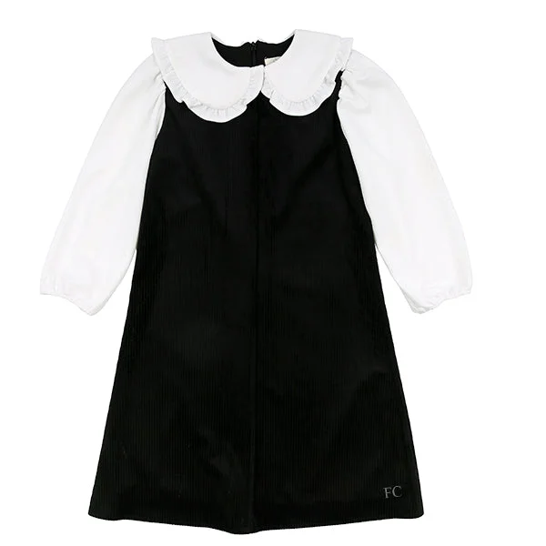 Black cord peter pan collar dress by Alitsa Sexy unclassified dresses