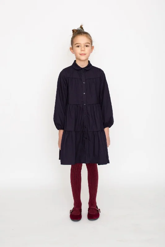 Blue Tier Dress by Piccola Ludo Discounted unclassified dresses