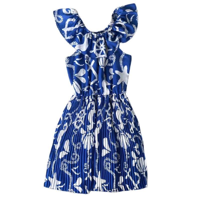 Dress Designer By Lilly Pulitzer In Blue & White, Size: M Graduation unclassified dresses