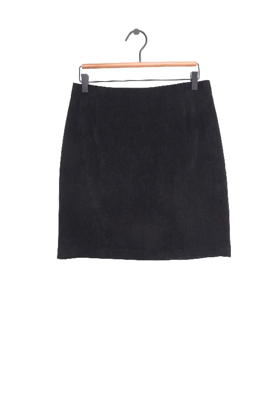 1990s Microsuede Mini Skirt High-Waisted Mini Skirt