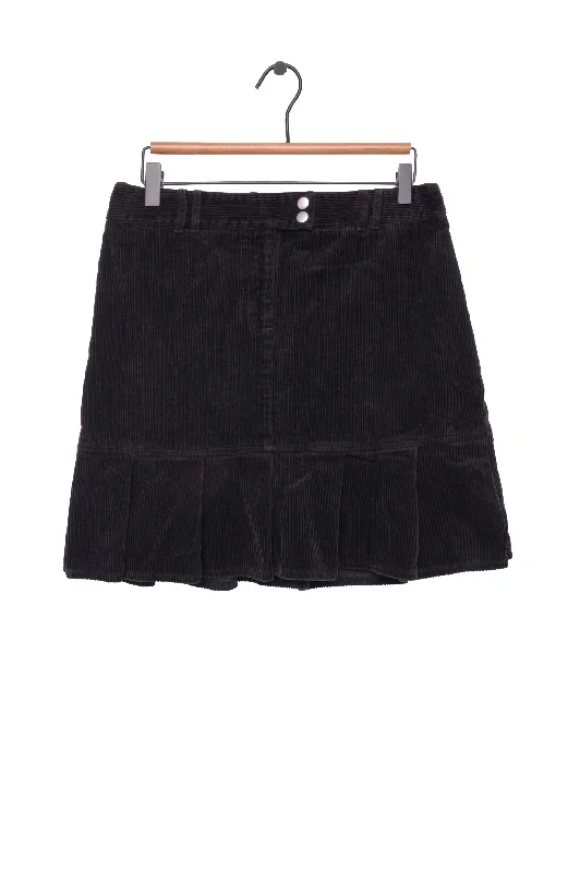 Corduroy Pleated Mini Skirt Summer Denim Mini