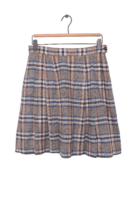 Plaid Wool Mini Skirt Mini Skirt Fashion