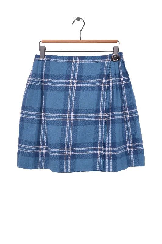 Pleated Mini Wrap Skirt High-waist Skirt Trend