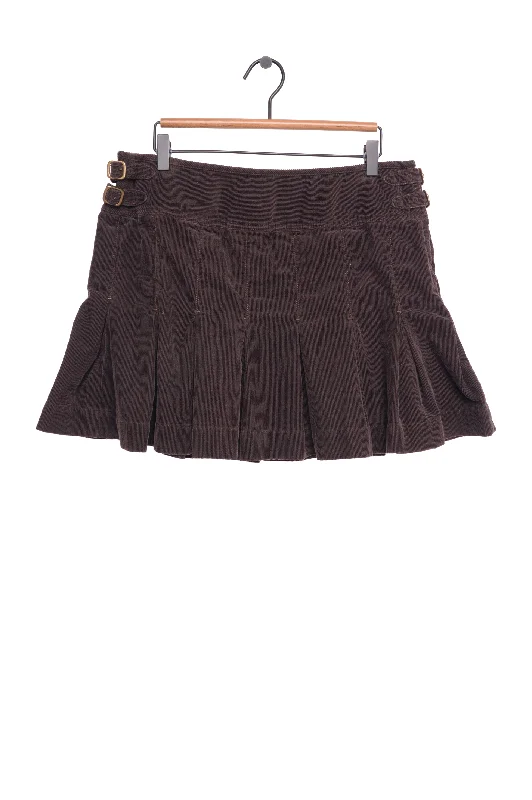 Y2K Pleated Corduroy Mini Skirt Mini Skirt Set