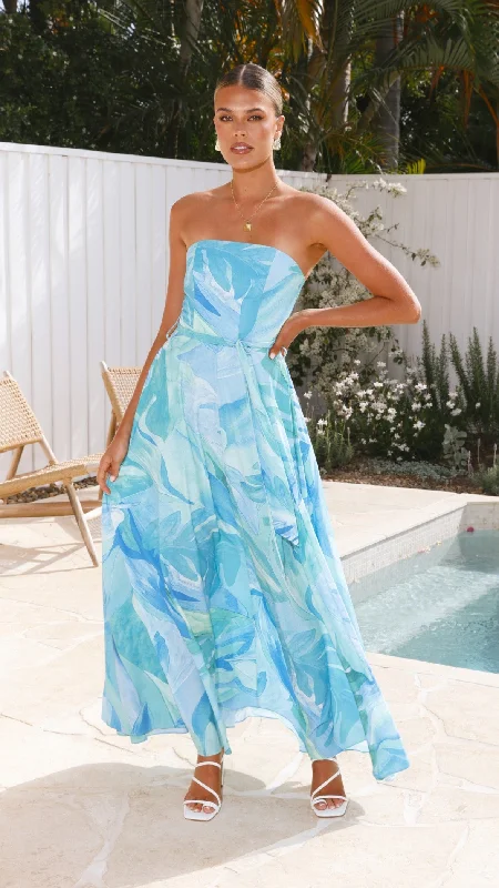 Daniella Maxi Dress - Blue Tulle Maxi Skirt