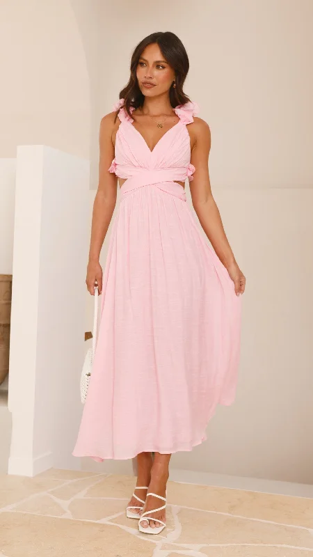 Galilhai Maxi Dress - Pink Trendy Maxi Skirt